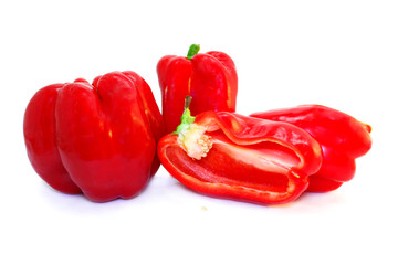 Some red sweet peppers