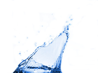 Water splash isolated on white background