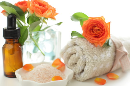 aroma oil and massage salt for spa image