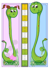 Snake children height meter - every object grouped for easy use