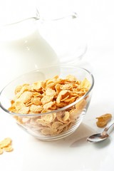 Breakfast with corn-flakes