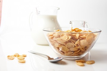 Breakfast with corn-flakes