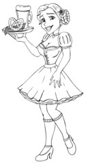 Oktoberfest, Bayern, Bierfest, Biergarten, Kellnerin