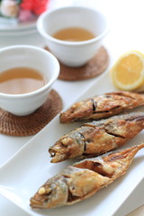 Asian cuisine, fish deep fried with tea