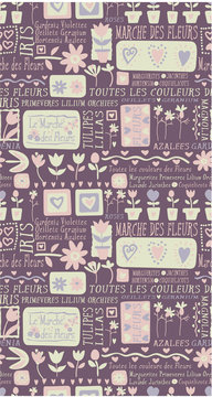 French Flowers Market Pattern