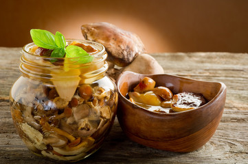 preserved edible mushroom - funghi sott'olio