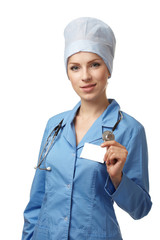 medical doctor with stethoscope
