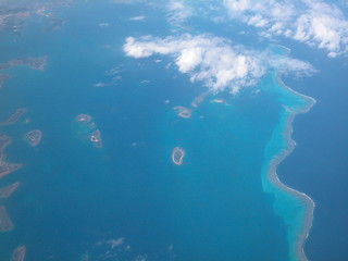 vu du ciel, Fidgi et les lagons