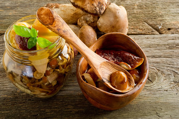 preserved edible mushroom - funghi sott'olio