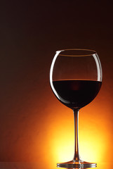 Glass of red wine
