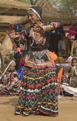 Indian Tribal Dancer Performing
