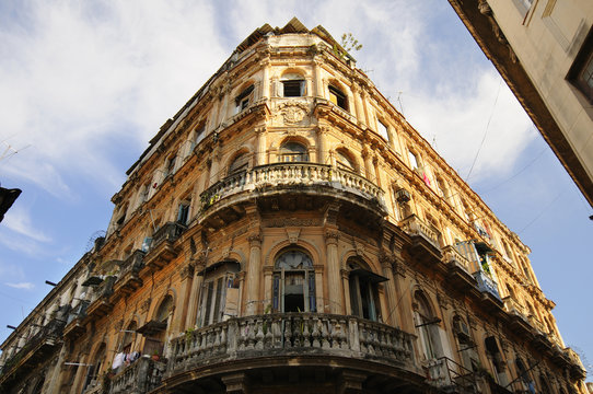 Vintage Havana building facade