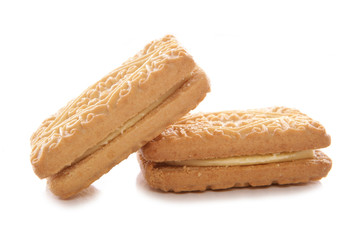 Fototapeta na wymiar custard cream biscuits