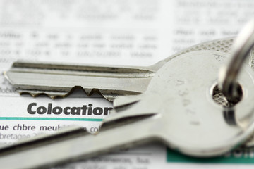 clés d'appartement sur annonce de colocation