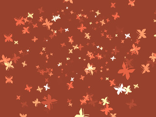 Abstract Red Butterfly Cluster