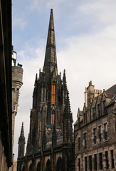 Fototapeta na wymiar Royal Mile, The Hub, Church, Edinburgh, Scotland