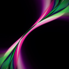 Geschwungene farbige Streifen mit Platz für Text