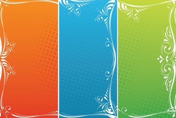 abstract colorful Banners set