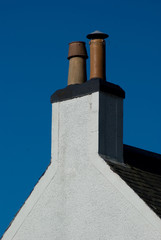 roof with chimney pot