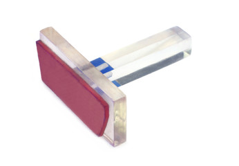 Transparent plastic rubber ink stamp