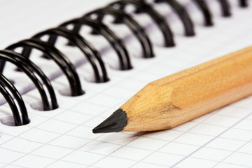 Bleistift im Notizblock