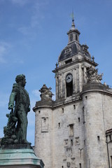 Fototapeta na wymiar La Rochelle Clock tower close up