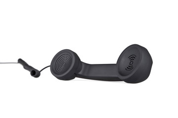 Black Telephone tube isolated on white