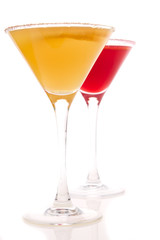 fruit colored coctails