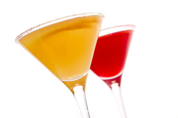 fruit colored coctails