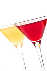 fruit colored coctails
