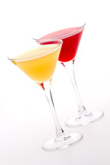 fruit colored coctails