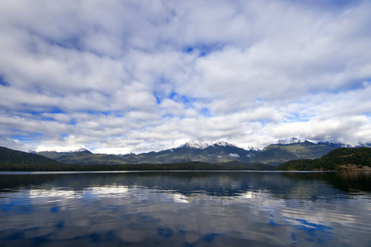 Lake Manapouri in New Zealand.