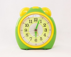 alarm clock on white background