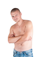 Fototapeta premium Man isolated on white