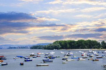 Obraz premium River boats on Danube