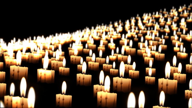 Candles in the night , close up