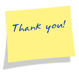 Sticky post it note  - Thank you