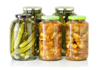homemade preserved vegetables