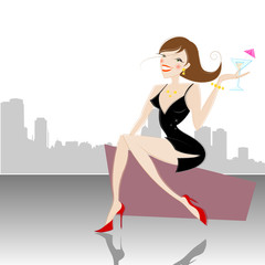 girl drinking alcohol