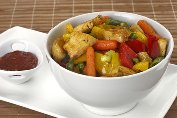 Chicken with vegetables