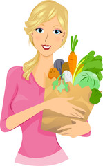 Girl With Vegetables