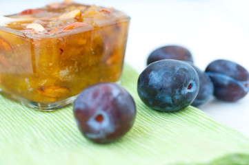 Plam jam with almonds.