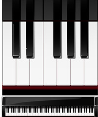 Naklejka premium Vector series. set of piano keys in illustration