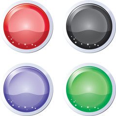 colored glass buttons