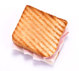 Pane a fette con prosciutto cotto e formaggio