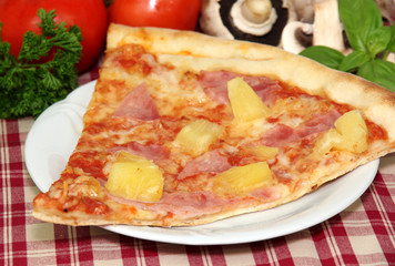 Pizza slice close-up
