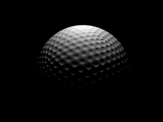 Golf ball in dark background