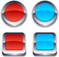 Realistic 3d buttons.