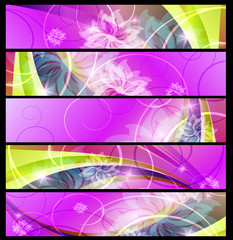 vector floral banners. Eps10