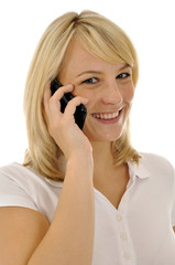 Junge Frau mit Smartphone